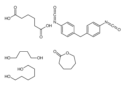 butane-1,4-diol,hexanedioic acid,hexane-1,6-diol,1-isocyanato-4-[(4-isocyanatophenyl)methyl]benzene,oxepan-2-one Structure