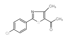 1-[2-(4-氯苯基)-4-甲基-1,3-噻唑-5-基]-1-乙酮结构式