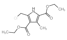 diethyl 5-(chloromethyl)-3-methyl-1H-pyrrole-2,4-dicarboxylate结构式
