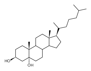 (5α)-cholestane-3β,5-diol Structure