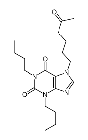 1,3-dibutyl-7-(5-oxohexyl)purine-2,6-dione结构式