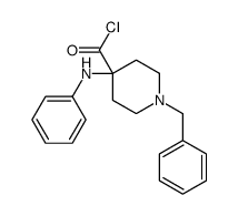 4-anilino-1-benzylpiperidine-4-carbonyl chloride结构式