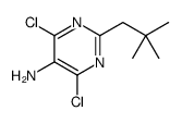 4,6-dichloro-2-(2,2-dimethylpropyl)pyrimidin-5-amine Structure