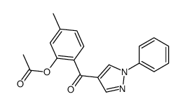 [5-methyl-2-(1-phenylpyrazole-4-carbonyl)phenyl] acetate结构式