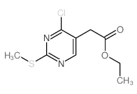 4-氯-2-甲基硫代-5-嘧啶乙酸乙酯结构式