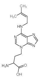 3H-Purine-3-butanoicacid, a-amino-6-[(3-methyl-2-buten-1-yl)amino]-,(aS)-结构式