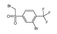 2-bromo-4-(bromomethylsulfonyl)-1-(trifluoromethyl)benzene Structure