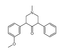 3-(3-methoxyphenyl)-1-methyl-5-phenylpiperidin-4-one Structure