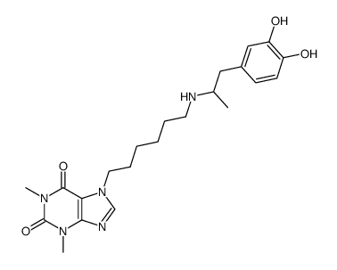 7-{6-[2-(3,4-dihydroxy-phenyl)-1-methyl-ethylamino]-hexyl}-1,3-dimethyl-3,7-dihydro-purine-2,6-dione Structure