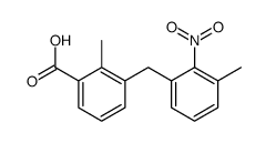 2-methyl-3-[(3-methyl-2-nitrophenyl)methyl]benzoic acid Structure