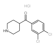 (3,4-二氯苯基)-哌啶-4-甲酮盐酸盐结构式