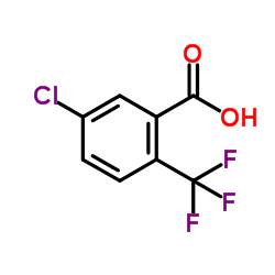 5-氯-2-(三氟甲基)苯甲酸结构式