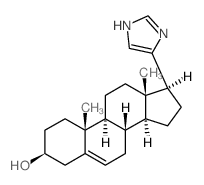 17-(1H-Imidazol-4-yl)androst-5-en-3-ol结构式