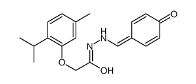 2-(5-methyl-2-propan-2-ylphenoxy)-N'-[(4-oxocyclohexa-2,5-dien-1-ylidene)methyl]acetohydrazide结构式