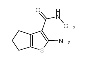 2-氨基-5,6-二氢-n-甲基-4H-环戊并[b]噻吩-3-羧酰胺结构式