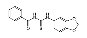 N-(benzo[d][1,3]dioxol-5-ylcarbamothioyl)benzamide Structure