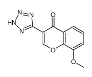 8-methoxy-3-(2H-tetrazol-5-yl)chromen-4-one结构式