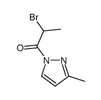 2-溴-1-(3-甲基-1H-吡唑-1-基)-1-丙酮结构式