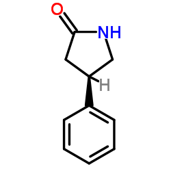 (R)-4-苯基吡咯烷-2-酮结构式
