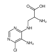 2-amino-3-(5-amino-6-chloro-pyrimidin-4-ylamino)-propionic acid Structure
