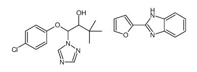 1-(4-chlorophenoxy)-3,3-dimethyl-1-(1,2,4-triazol-1-yl)butan-2-ol,2-(furan-2-yl)-1H-benzimidazole结构式
