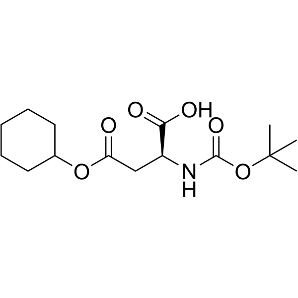 Boc-L-天冬氨酸4-环己酯结构式