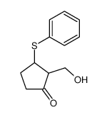 2-(hydroxymethyl)-3-(phenylthio)cyclopentan-1-one Structure