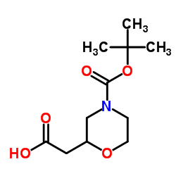 4-Boc-2-morpholineacetic acid structure