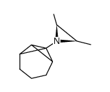 cis-2,3-Dimethyl-1-(tricyclo[4.1.0.02,7]hept-1-yl)aziridin结构式