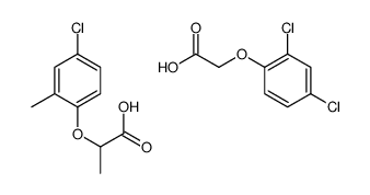 2-(4-chloro-2-methylphenoxy)propanoic acid,2-(2,4-dichlorophenoxy)acetic acid Structure
