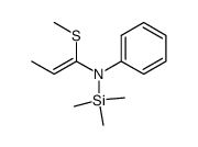 N-(methylthio-l propene-l yl) N-trimethylsilyl aniline Structure