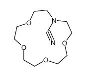 1,4,7,10-tetraoxa-13-azacyclopentadecane-13-carbonitrile结构式