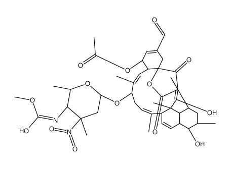 Tetronolide, 10-O-(4-(acetylamino)-2,3,4,6-tetradeoxy-3-C-methyl-3-nit rohexopyranosyl)-, 13-acetate Structure