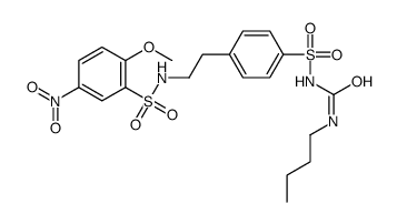 1-butyl-3-[4-[2-[(2-methoxy-5-nitrophenyl)sulfonylamino]ethyl]phenyl]sulfonylurea Structure