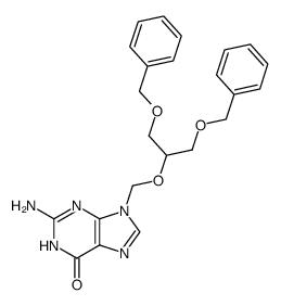 9-[[2-(benzyloxy)-1-[(benzyloxy)methyl]ethoxy]methyl]guanine Structure