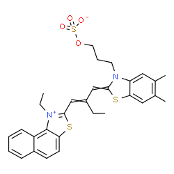 2-[2-[[5,6-dimethyl-3-[3-(sulphonatooxy)propyl]-3H-benzothiazol-2-ylidene]methyl]-1-butenyl]-1-ethylnaphtho[1,2-d]thiazolium picture