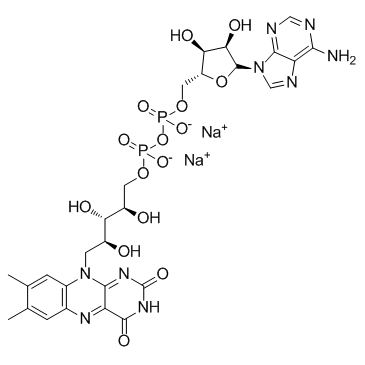 黄素腺嘌呤二核苷酸二钠结构式