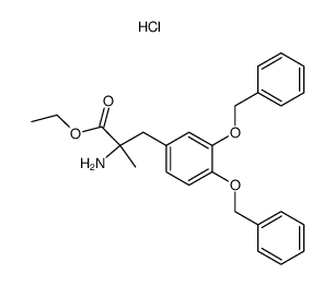 ethyl 2-amino-3-(3,4-bis(benzyloxy)phenyl)-2-methylpropanoate hydrochloride Structure