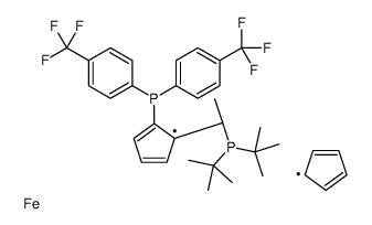 (S)-1-{(RP)-2-[双[4-(三氟甲基)苯基]膦]二茂铁基}乙基-二叔丁基膦结构式