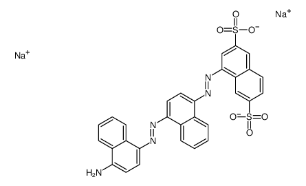 4-[[4-[(4-amino-1-naphthyl)azo]-1-naphthyl]azo]naphthalene-2,6-disulphonic acid, sodium salt结构式