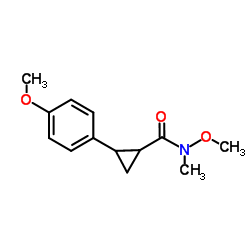 N-Methoxy-2-(4-methoxyphenyl)-N-methylcyclopropanecarboxamide Structure