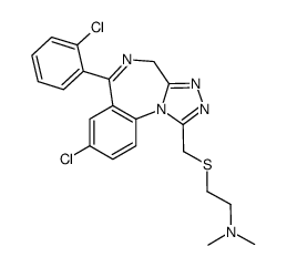 2-[[8-chloro-6-(2-chlorophenyl)-4H-[1,2,4]triazolo[4,3-a][1,4]benzodiazepin-1-yl]methylsulfanyl]-N,N-dimethylethanamine结构式