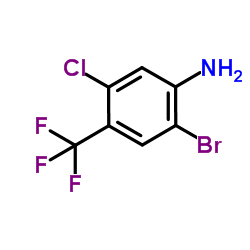 2-溴-5-氯-4-(三氟甲基)苯胺结构式