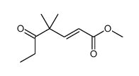 methyl 4,4-dimethyl-5-oxohept-2-enoate结构式