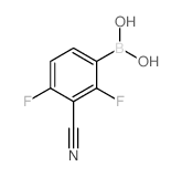 2,4-二氟-3-氰基苯基硼酸结构式