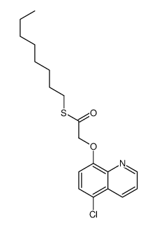 S-octyl 2-(5-chloroquinolin-8-yl)oxyethanethioate结构式