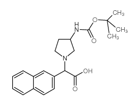 (3-Boc-氨基-1-吡咯烷)-萘-2-乙酸结构式