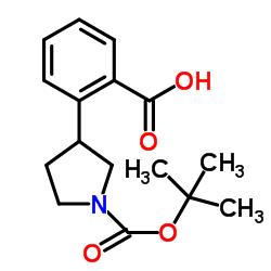 2-(1-(叔丁氧基羰基)吡咯烷-3-基)苯甲酸结构式