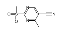 4-methyl-2-methylsulfonylpyrimidine-5-carbonitrile Structure