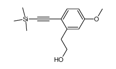 4-((trimethylsilyl)ethynyl)-3-(2-hydroxyethyl)anisole Structure